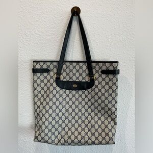 Gucci Monogram Black and Cream Tote